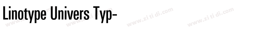 Linotype Univers Typ字体转换